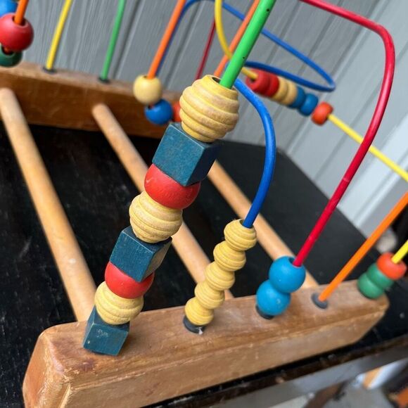 Vintage Educo Super Maze Wooden Children's Toy 20" H × 15" W × 12" D - Picture 3 of 16